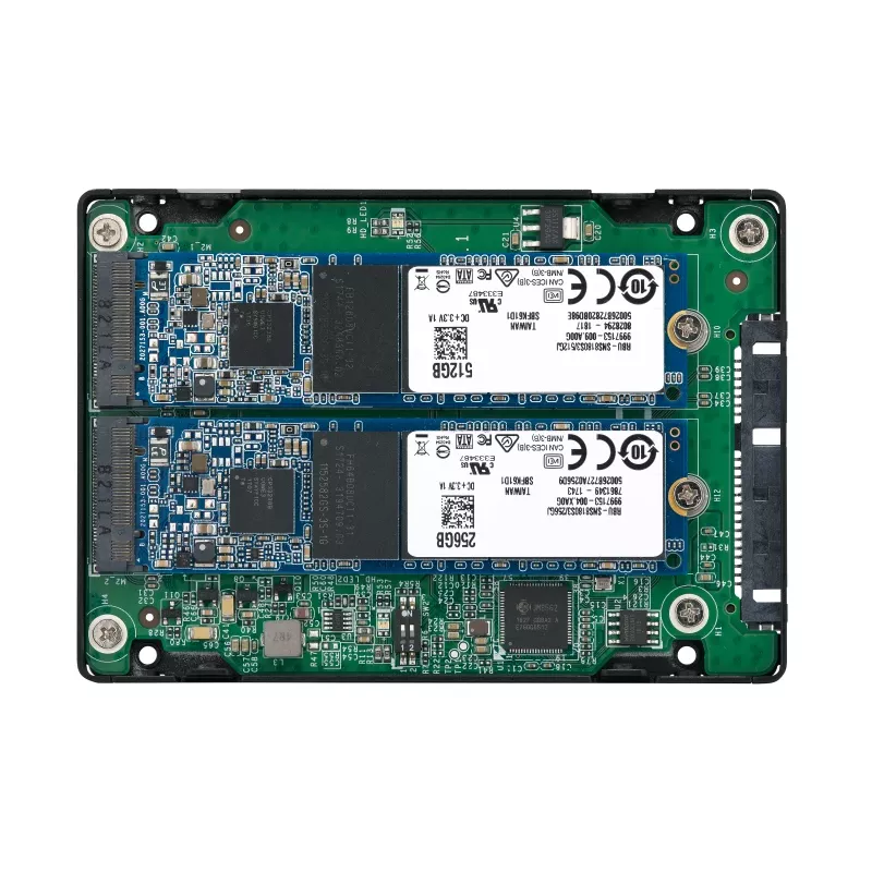 QNAP QDA-A2MAR Caixa de armazenamento Caixa para SSD preto M.2