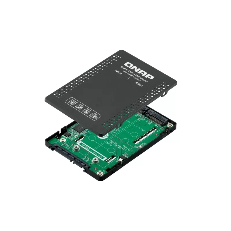 QNAP QDA-A2MAR Caixa de armazenamento Caixa para SSD preto M.2