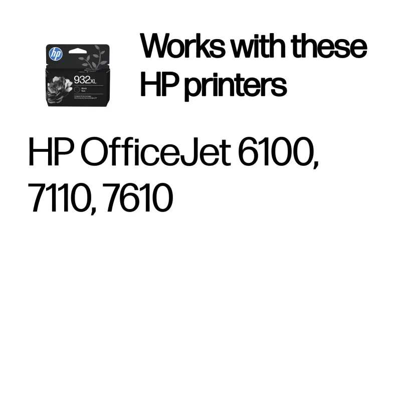 HP 932XL Tinteiro original de grande capacidade preto, preto, 1 unid., 1000 páginas