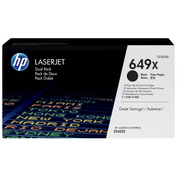 HP 649X pack de 2 toners LaserJet originais preto de alta capacidade
