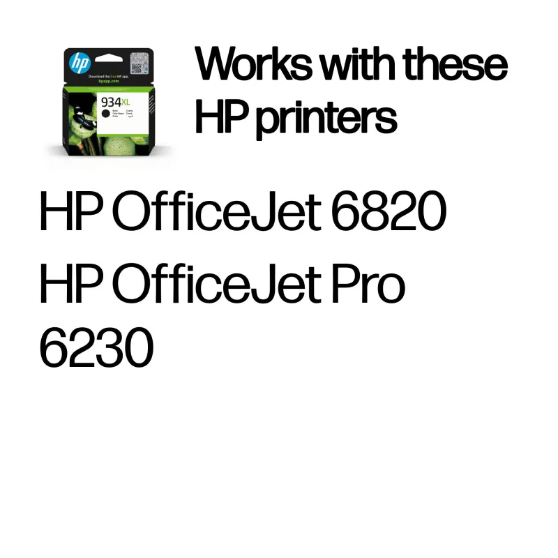 HP 934XL tinteiro original preto de alta capacidade, preto, 1 unid., 1000 páginas