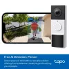 Intercomunicador de vídeo TP-Link Tapo D210 3 MP preto branco