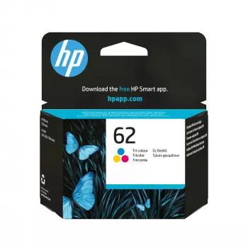 HP 62 tricolor tinta original, ciano, magenta, amarelo, 1 unid., 165 páginas