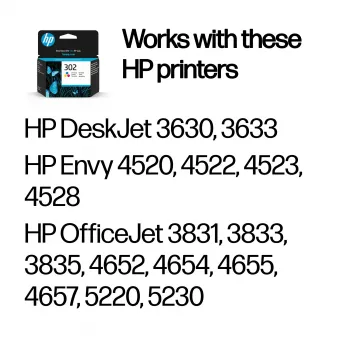 HP 302 tricolor tinta original, ciano, magenta, amarelo, 1 unid., 150 páginas