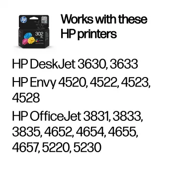 HP 302XL alto rendimento tricolor tinta original, ciano, magenta, amarelo, 1 unid., 300 páginas
