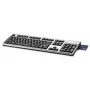 Teclado HP Smart Card CCID, tamanho completo (100%), com fios, USB, mecânico, preto, prateado