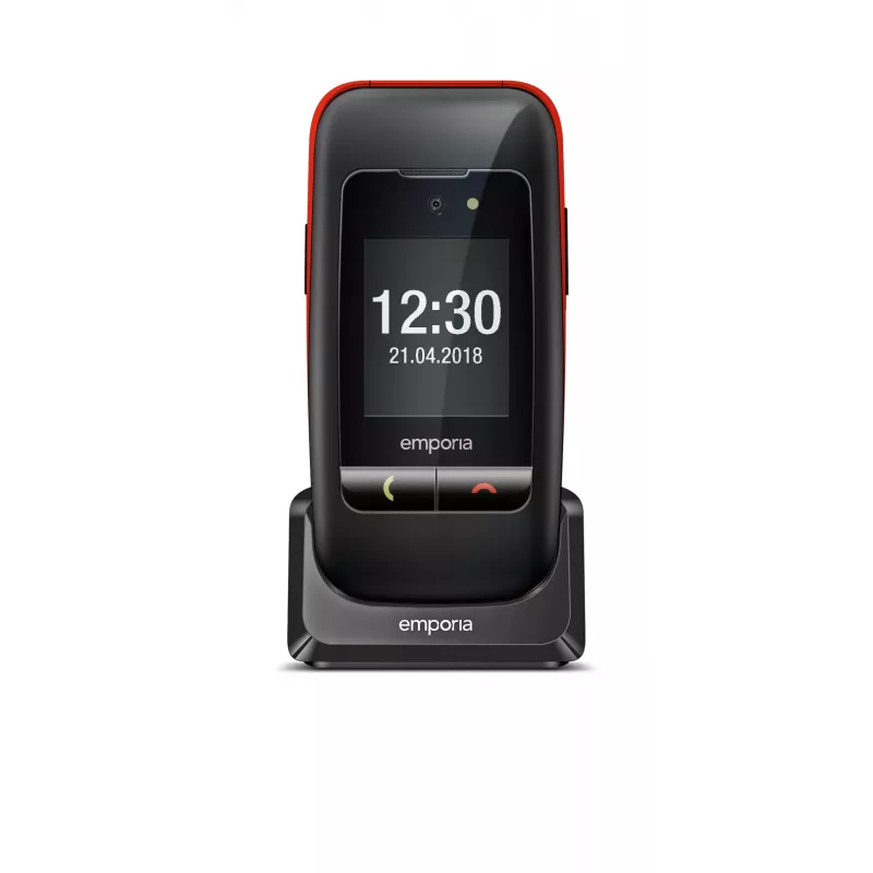 Emporia emporiaONE 6,1 cm (2,4 polegadas) 80 g preto, vermelho telemóvel para seniores