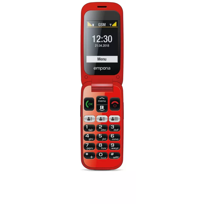 Emporia emporiaONE 6,1 cm (2,4 polegadas) 80 g preto, vermelho telemóvel para seniores