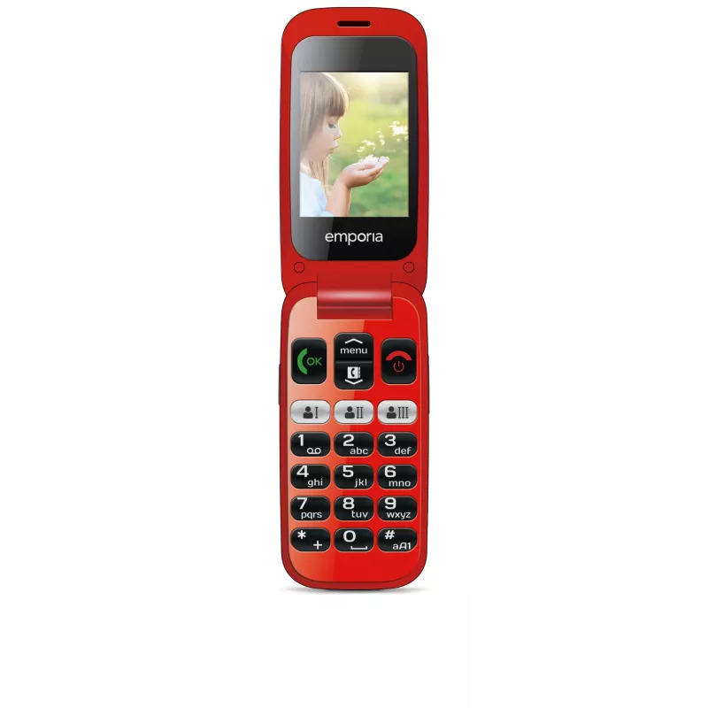Emporia emporiaONE 6,1 cm (2,4 polegadas) 80 g preto, vermelho telemóvel para seniores