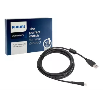 Cabo USB Philips 1 X para SpeechMike III 2,4 m USB A preto