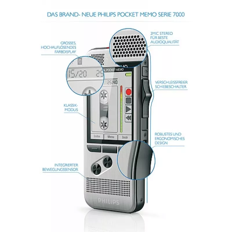 Cartão flash Philips DPM 7200 aço inoxidável