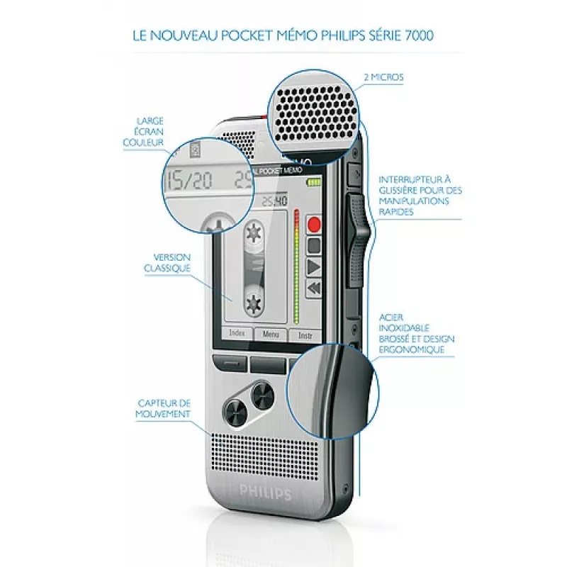 Cartão flash Philips DPM 7200 aço inoxidável