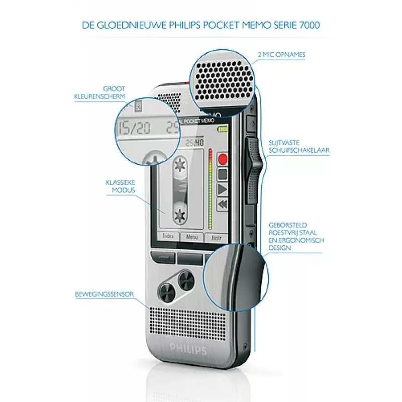 Cartão flash Philips DPM 7200 aço inoxidável