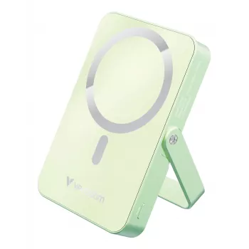 Powerbank sem fios magnética com suporte Verbatim Charge 'n' Go – 10000 mAh verde