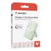 Powerbank sem fios magnética com suporte Verbatim Charge 'n' Go – 10000 mAh verde