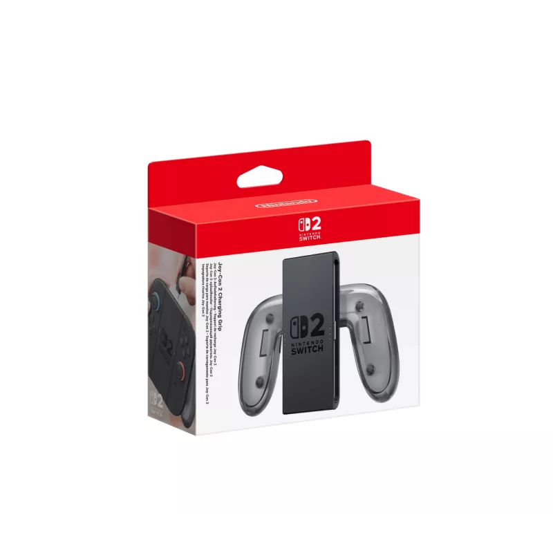 Pega de carregamento Nintendo Joy-Con 2, Nintendo Switch 2, pega para comando, preto, transparente, plástico, Nintendo, Joy-Con 2