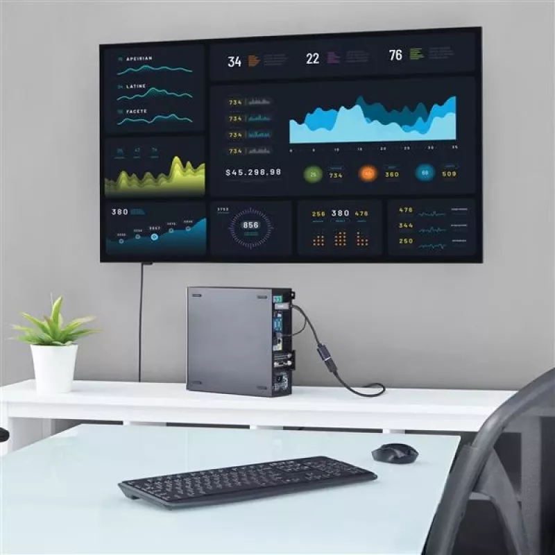 Adaptador HDMI para DisplayPort StarTech.com - 4K 30Hz, 3840 x 2160 píxeis, 1080p, 720p, 120 Hz, preto, MegaChips - STDP2600, conversor de vídeo ativo