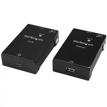 Extensor USB 2.0 StarTech.com sobre cabo Cat5e/Cat6 (RJ45) – até 50 m – kit adaptador extensor de porta USB de alta velocidade – com alimentação – extensor USB sobre cabo Ethernet – 480 Mbit/s – metal