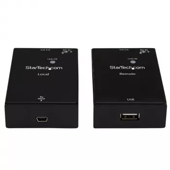 Extensor USB 2.0 StarTech.com sobre cabo Cat5e/Cat6 (RJ45) – até 50 m – kit adaptador extensor de porta USB de alta velocidade – com alimentação – extensor USB sobre cabo Ethernet – 480 Mbit/s – metal