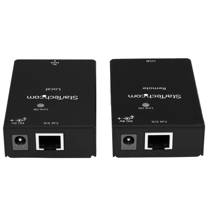 Extensor USB 2.0 StarTech.com sobre cabo Cat5e/Cat6 (RJ45) – até 50 m – kit adaptador extensor de porta USB de alta velocidade – com alimentação – extensor USB sobre cabo Ethernet – 480 Mbit/s – metal