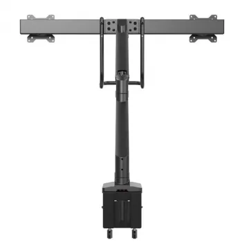 Suporte de secretária StarTech.com para dois monitores – suporte VESA duplo ergonómico para monitores de 32 polegadas (8 kg) – braço transversal para movimento completo sincronizado – altura ajustável – aperto em C/passagem