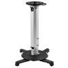 Suporte de teto universal StarTech.com para projetores – montagem em mastro extensível/ajustável em altura para cargas pesadas 12,7–57,77 cm do teto – 15 kg – inclinação/rotação – suporte de projetor suspenso com placa de fixação