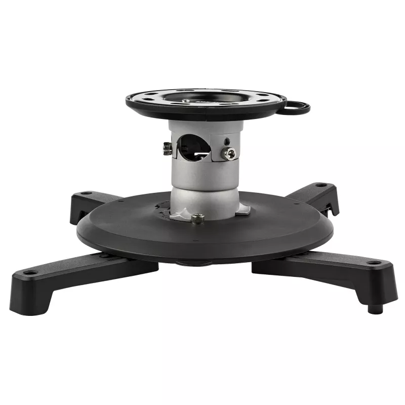Suporte de teto universal StarTech.com para projetores – montagem em mastro extensível/ajustável em altura para cargas pesadas 12,7–57,77 cm do teto – 15 kg – inclinação/rotação – suporte de projetor suspenso com placa de fixação