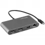 Dock Thunderbolt Mini duplo para monitor StarTech.com, DisplayPort 4K 60Hz, hub sem drivers para Windows e Mac, Gigabit Ethernet, 1x USB-A (USB 5Gbps), cabo de 11in (28cm)