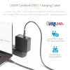 Cabo de carregamento USB-C StarTech.com 3m, cabo USB-C certificado USB-IF, 240W PD EPR, cabo de carregamento para portátil USB 2.0 Type-C, cabo de transferência de dados USB-C, revestimento TPE, M/M