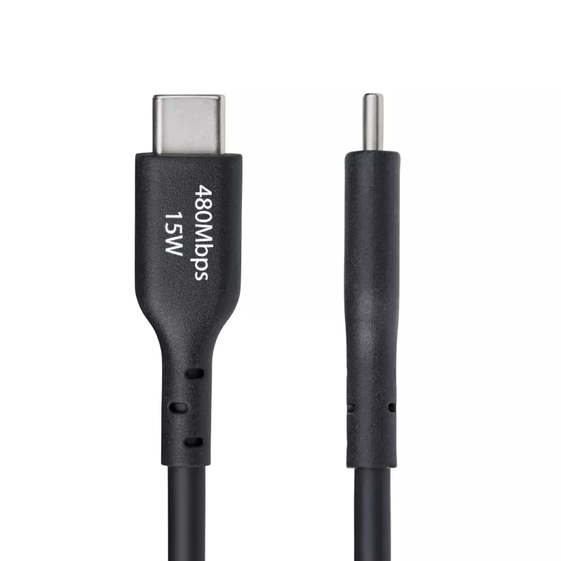 Cabo de carregamento USB-A para USB-C StarTech.com 3m, carregar e sincronizar, 3A, USB 2.0, revestimento TPE – cabo de carregamento USB preto