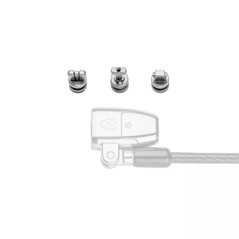 Kit de âncoras de segurança ClickSafe Universal Slots Kensington, âncora, aço inoxidável, 3 unid., 31 g, 115 mm, 85 mm