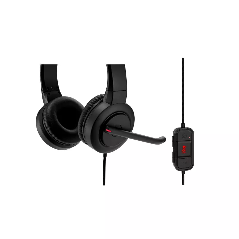 Headset on-ear H1000 USB-C Kensington, com fios, chamadas/música, 20 – 20000 Hz, 190 g, headset, preto