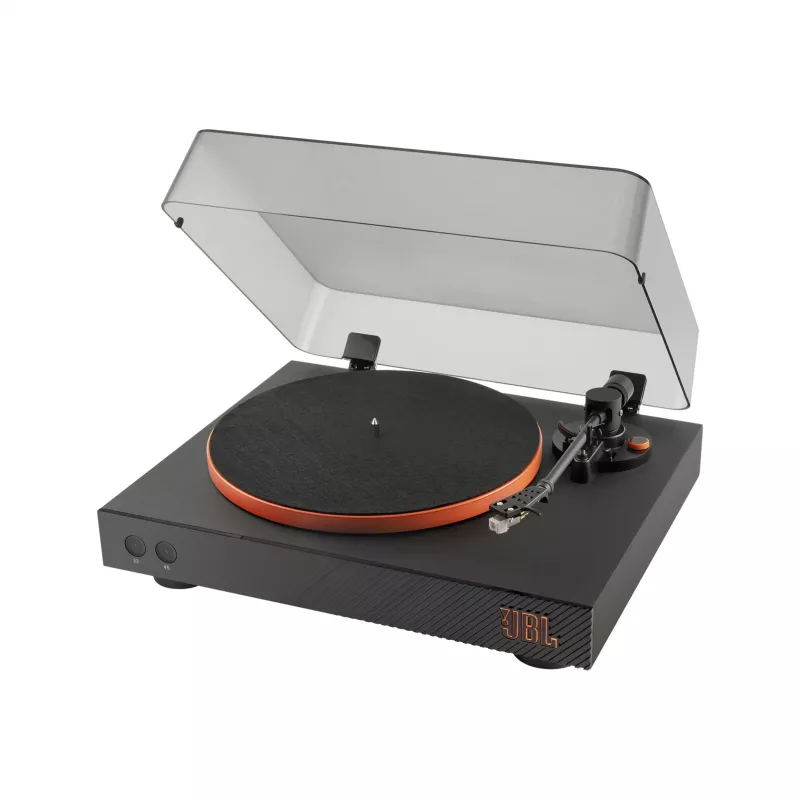 JBL Spinner BT gira-discos com acionamento por correia preto, laranja