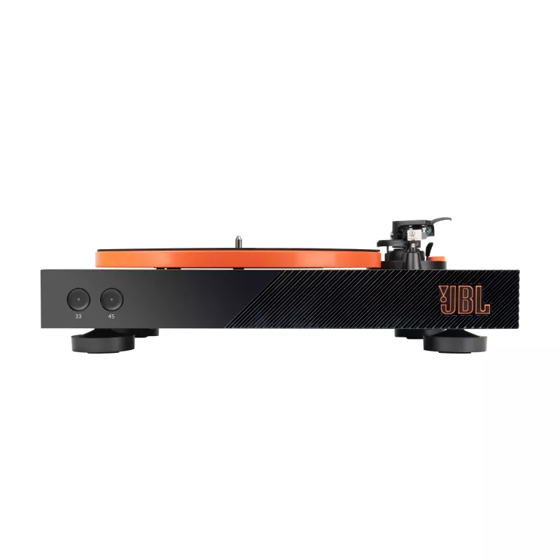 JBL Spinner BT gira-discos com acionamento por correia preto, laranja
