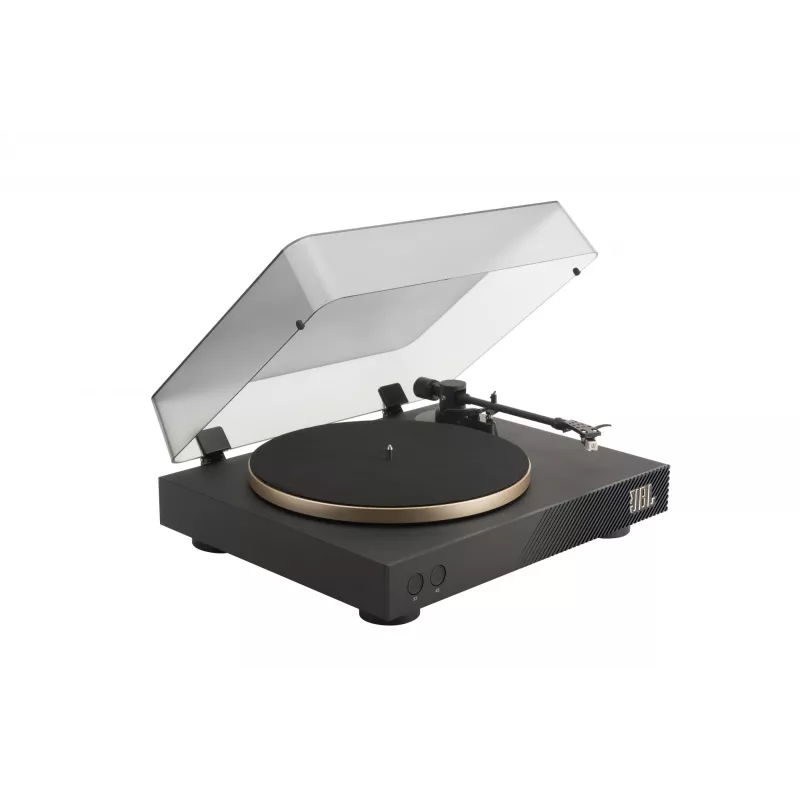 JBL Spinner BT gira-discos com acionamento por correia preto, dourado