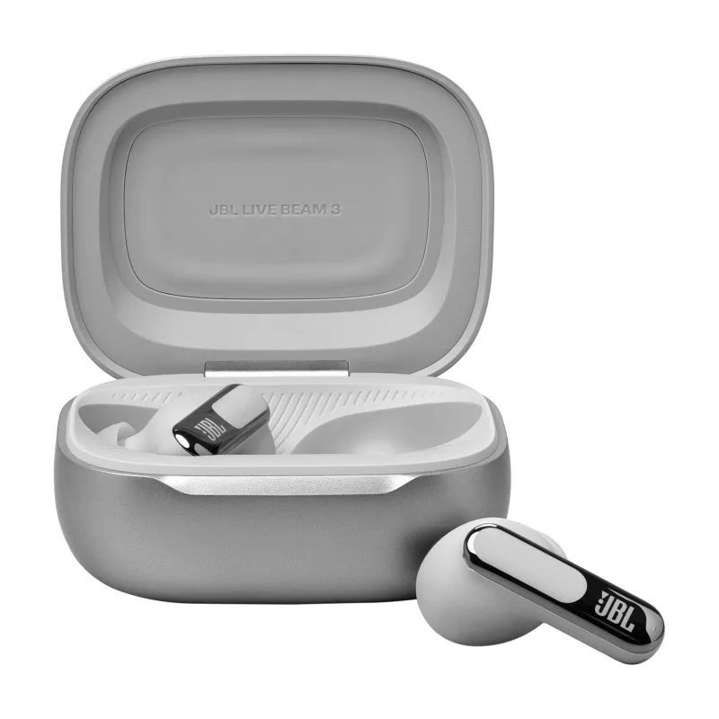 JBL Live Beam 3 headset sem fios in-ear chamadas/música/desporto/dia a dia Bluetooth prateado