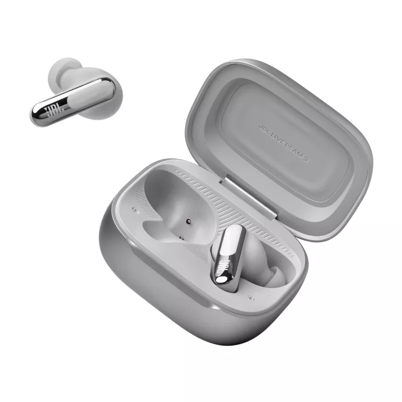 JBL Live Beam 3 headset sem fios in-ear chamadas/música/desporto/dia a dia Bluetooth prateado
