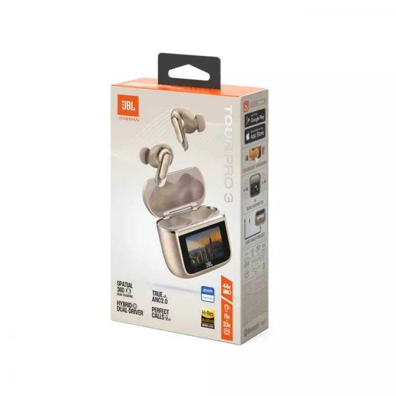 JBL Tour Pro 3 Headset True Wireless Stereo (TWS) In-Ear Chamadas/Música/Desporto/Dia a dia Bluetooth Latte