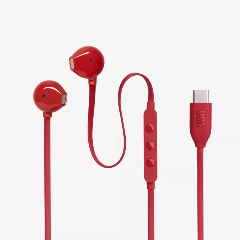 JBL Tune 305C Headset com fios In-Ear Chamadas/Música USB Type-C Vermelho