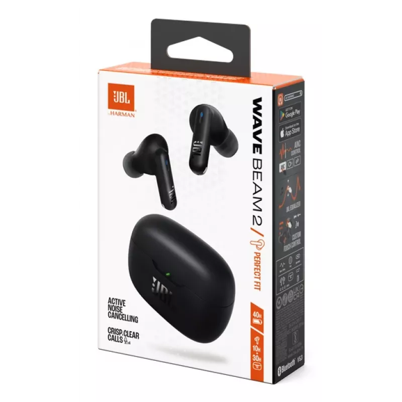 JBL Wave Beam 2 Headset sem fios In-Ear Chamadas/Música Bluetooth Preto