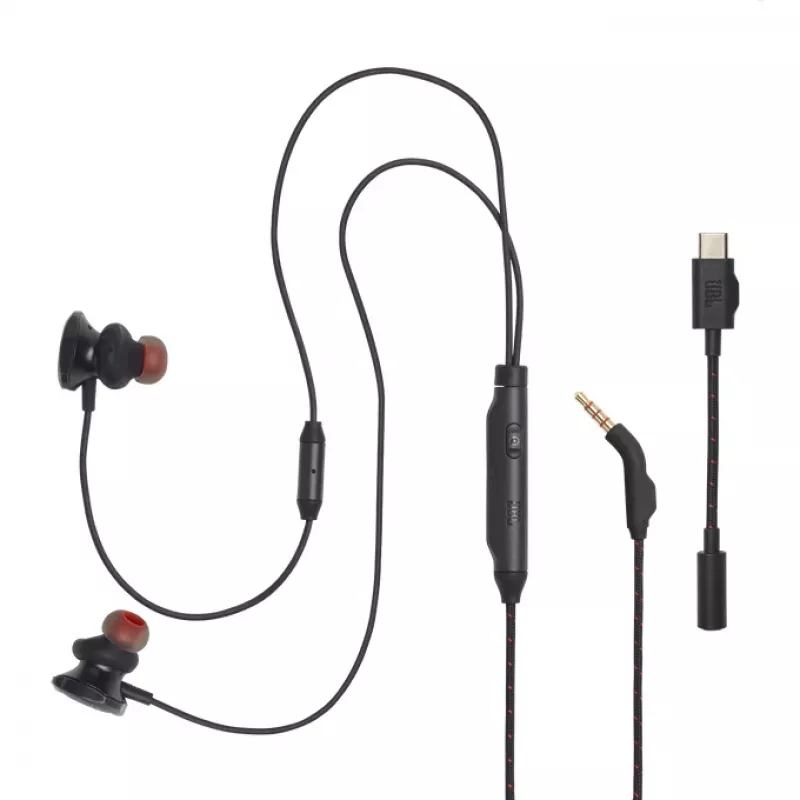 JBL JBLQTUM50CBLK Auscultadores/Headset com fios In-Ear Gaming Preto