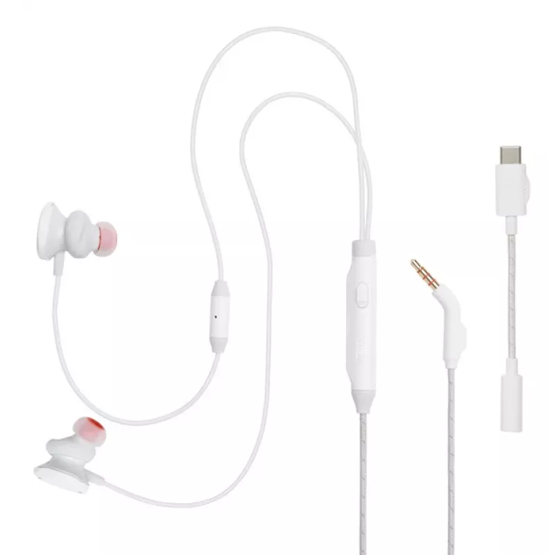 JBL Quantum 50C Headset com fios In-Ear Gaming Branco