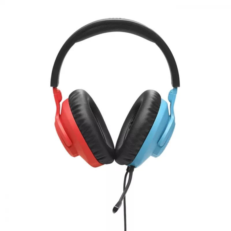JBL Quantum 100N Headset com fios de arco Gaming Azul, Vermelho