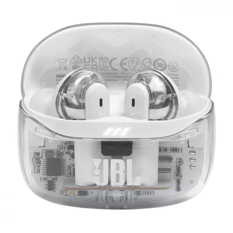 JBL Tune Beam 2 Ghost Edition Headset sem fios In-Ear Música/Dia a dia Bluetooth Branco