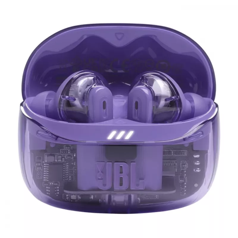 JBL Tune Beam 2 Ghost Edition Headset sem fios In-Ear Música/Dia a dia Bluetooth Lilás