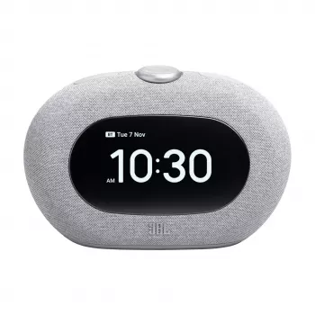 Rádio-relógio JBL Horizon-3 — DAB/DAB+/FM, 5 W RMS, ecrã LCD, 65–20000 Hz, controlo rotativo de volume, Cinzento