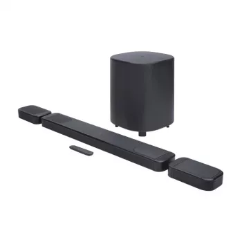 Barra de som JBL Bar 1000MK2 Preta — 7.1.4 canais, 960 W de potência total, Dolby Atmos/DTS:X, sem fios + com fios