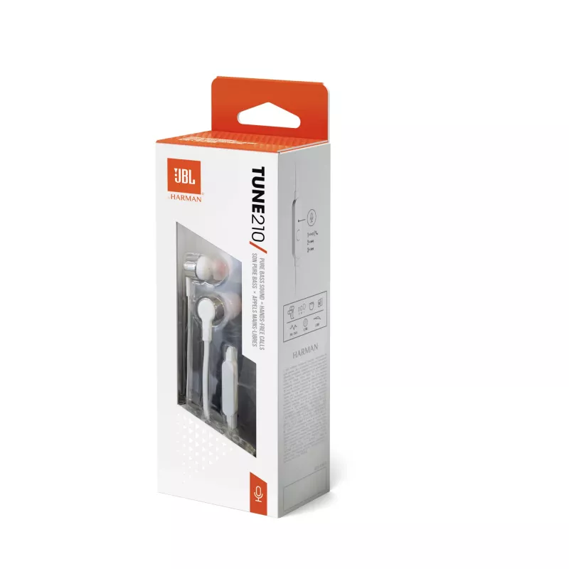 JBL Tune 210 Cinzento, com fios, 20 - 20000 Hz, Música, Headset, Cinzento