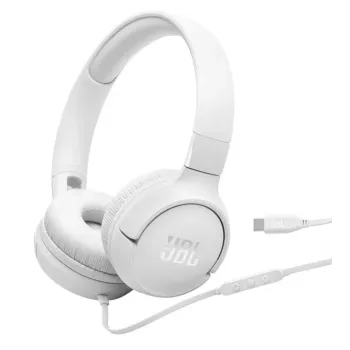 JBL Tune 520C Auscultadores USB-C com fios de arco Chamadas/Música USB Type-C Branco