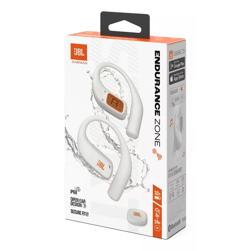 JBL Endurance Zone Headset sem fios Open-Ear Desporto Bluetooth Branco